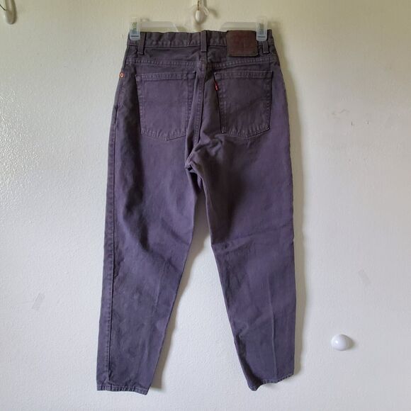 Vintage Levi's 550 Tapered Mom Jeans Womens 12 Gray Relaxed Fit Hi Rise Zip USA - Picture 3 of 9
